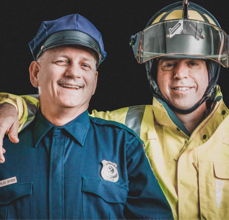 cop and firefighter together